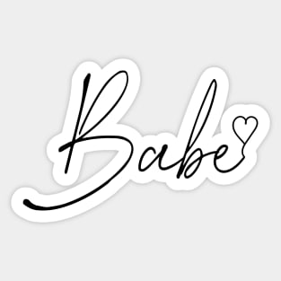 Babe with heart for lovers gift Sticker